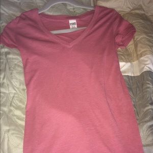 A Victoria Secret pink t-shirt